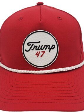 Trump Golfers Rope Hat Snapback Cap Adjustable Red